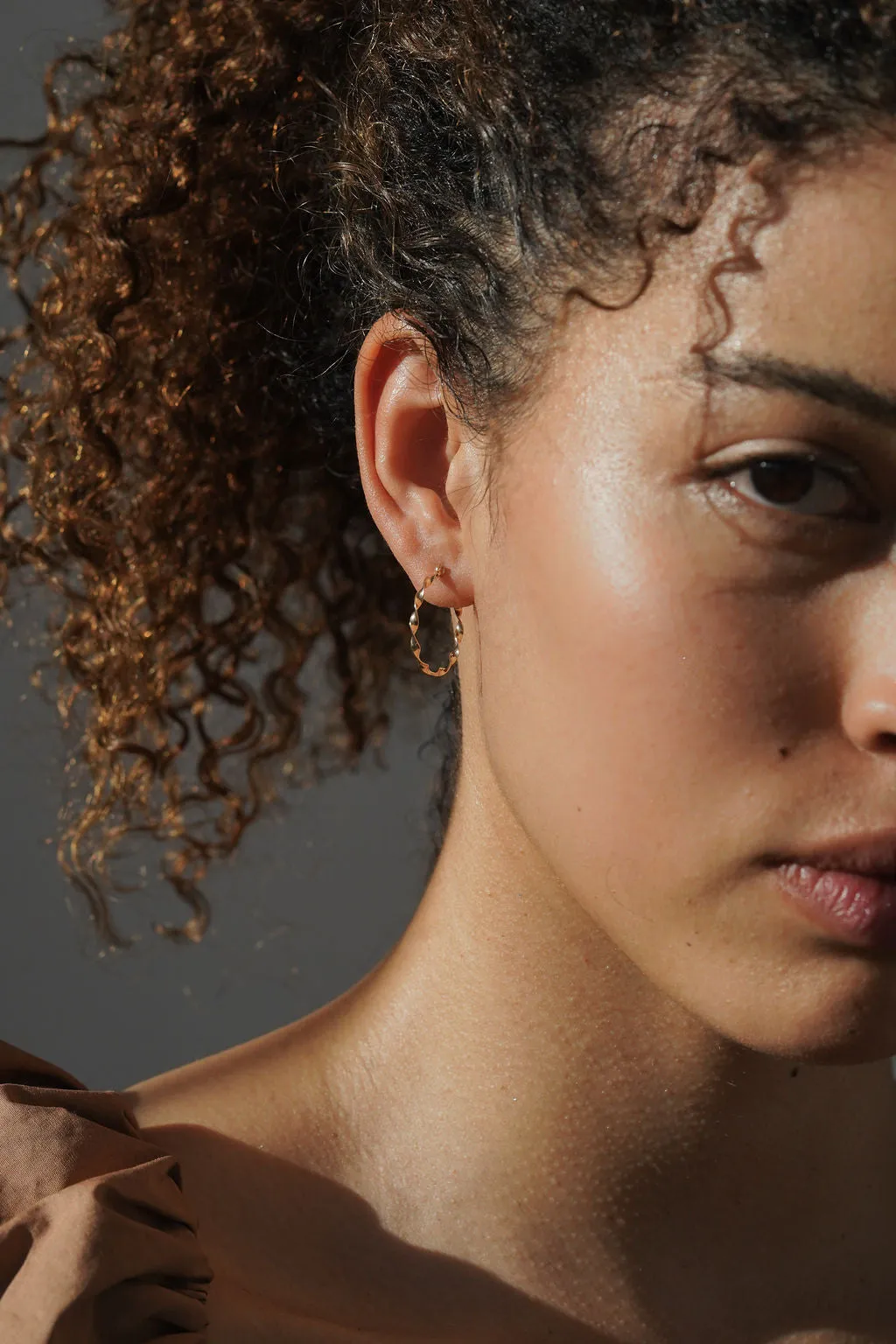 Twisted Gold Hoops