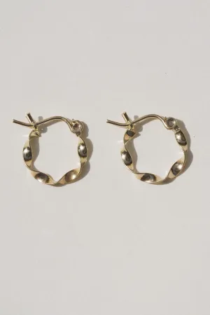 Twisted Gold Hoops