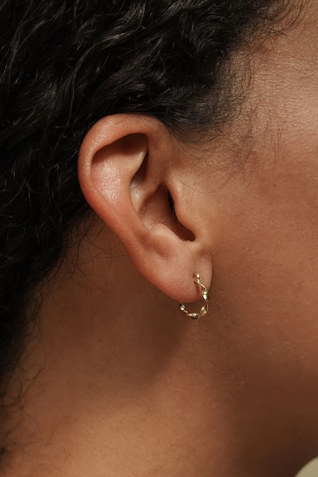 Twisted Gold Hoops