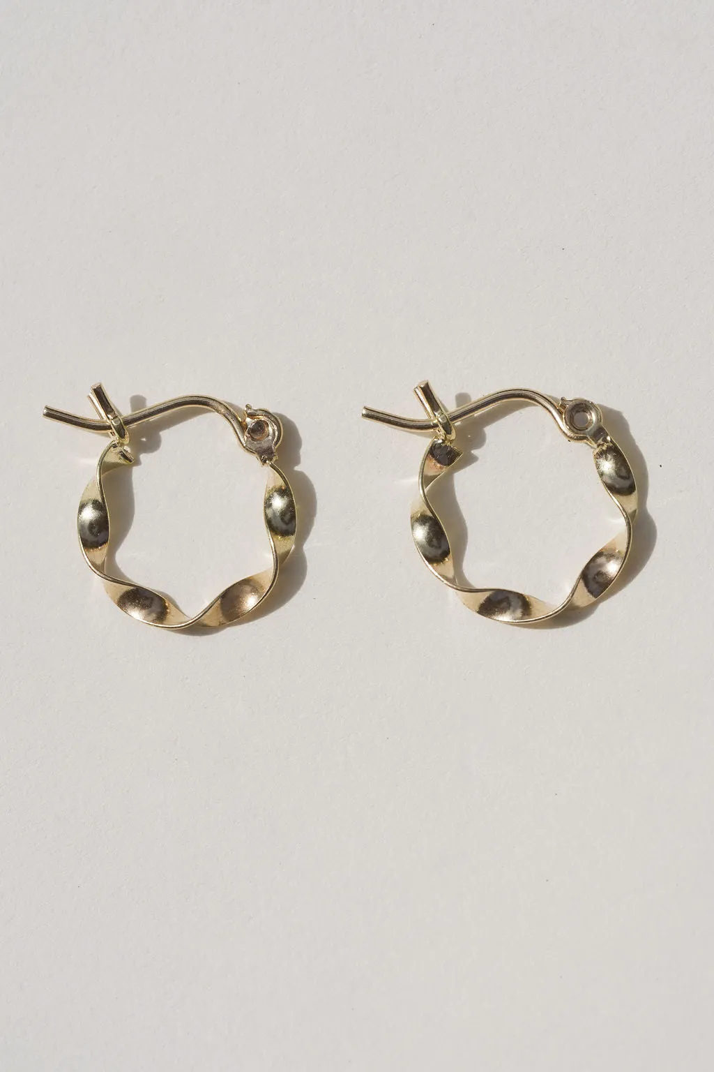 Twisted Gold Hoops
