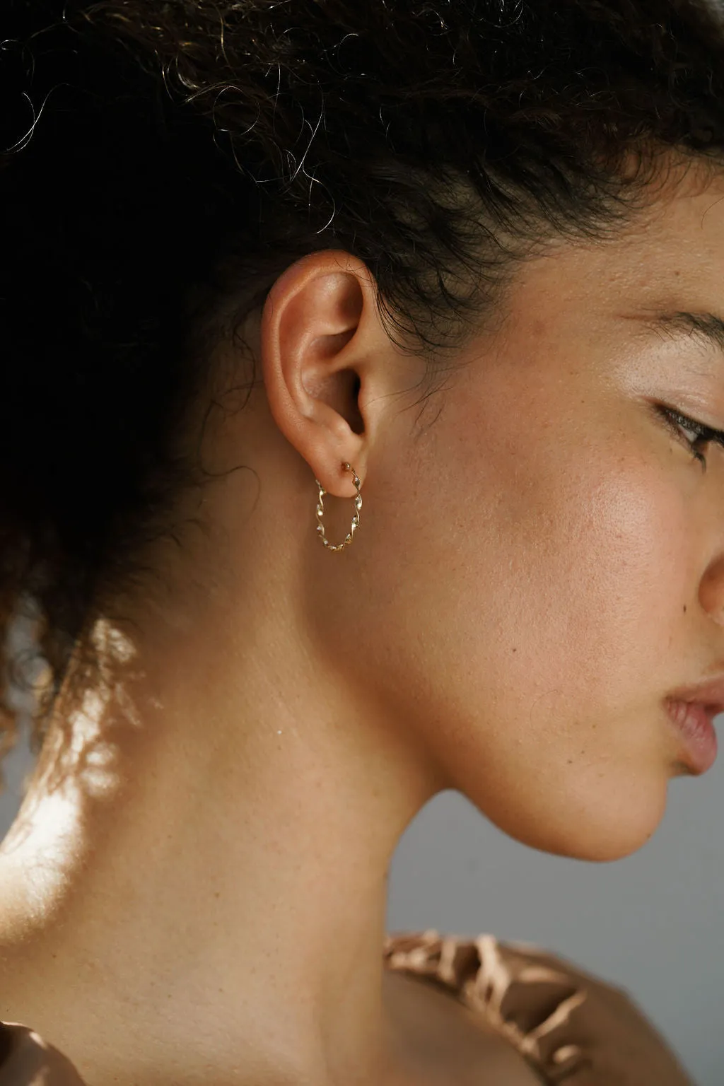 Twisted Gold Hoops