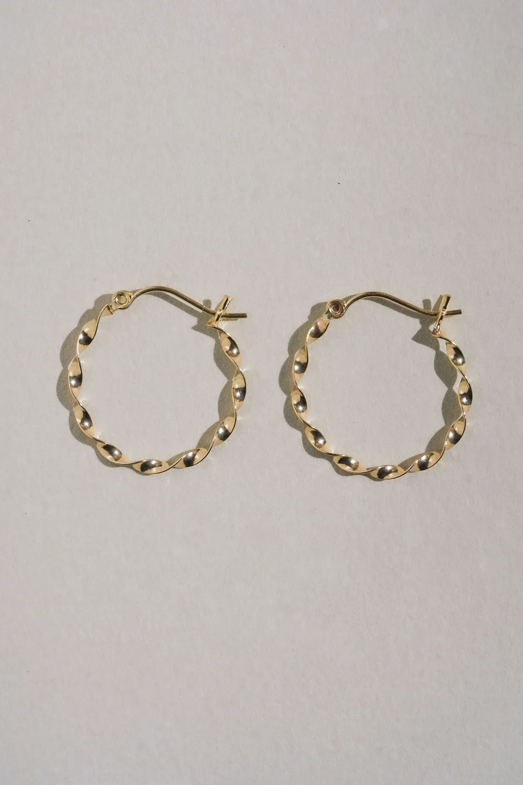 Twisted Gold Hoops