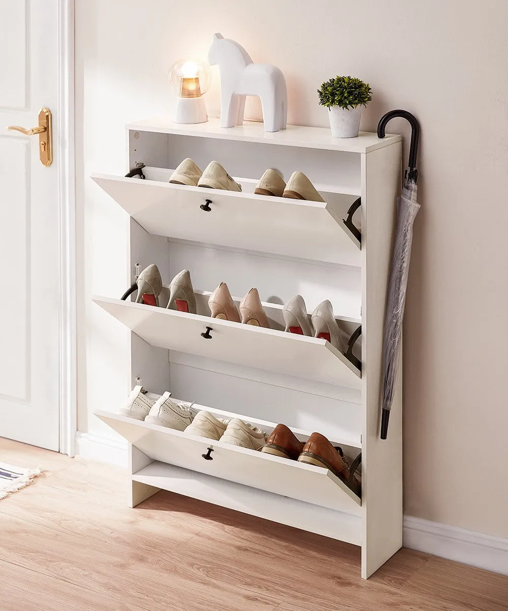 Ultra-Slim Entryway Flip Shoe Cabinet