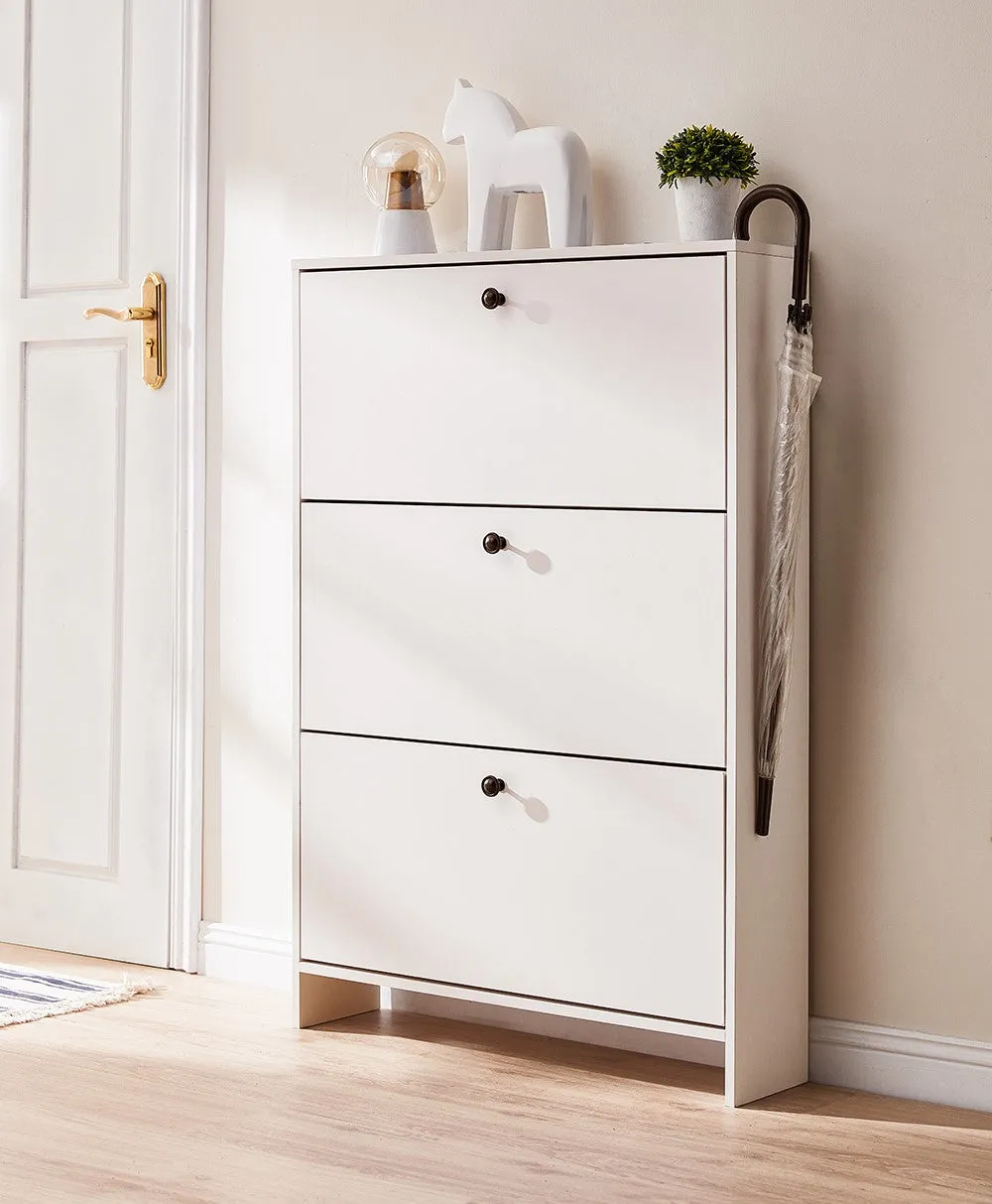 Ultra-Slim Entryway Flip Shoe Cabinet