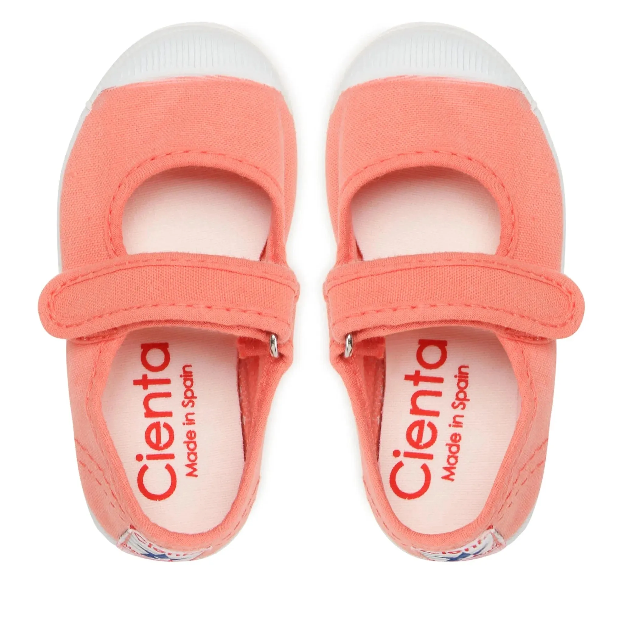 Velcro Mary Janes - Peach