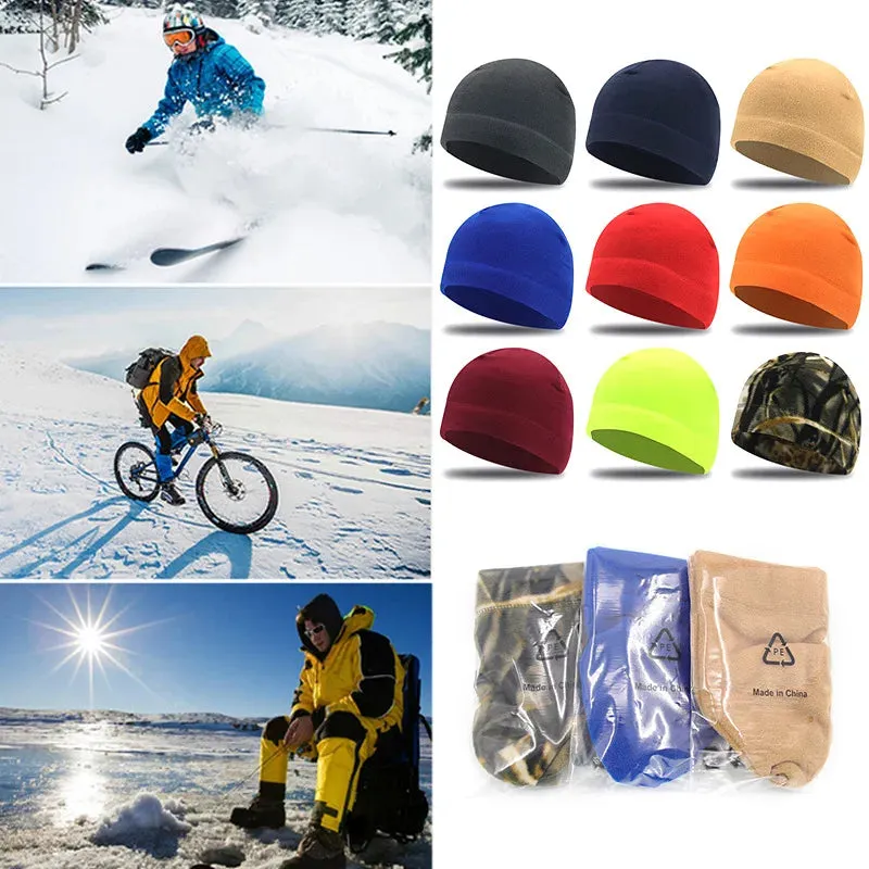 Windproof Fleece Sports Beanies Hat Fishing Cycling Hunting Military Tactical Men Women Warm Outdoor Winter Camping Hiking Caps