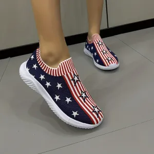 Women's Independence Day Walking Shoes |  Lightweight Low Top Sneakers ✅