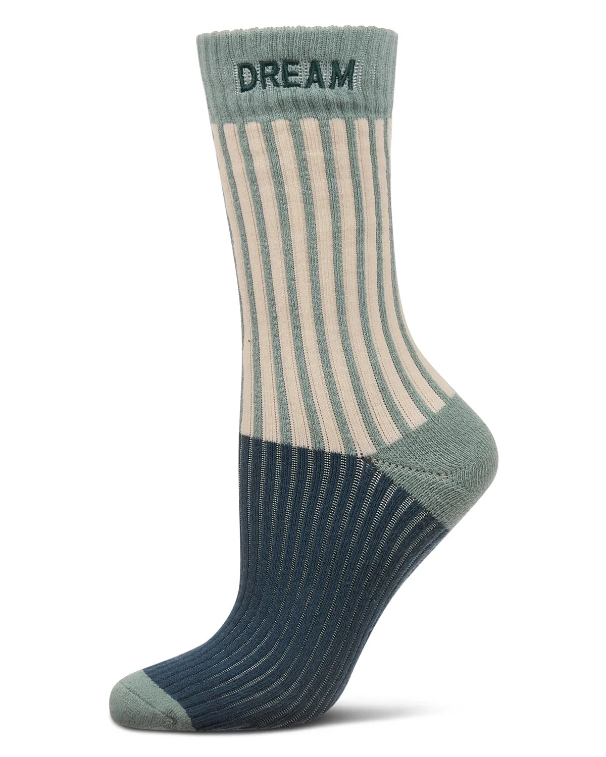 Women's Inspirations Embroidered Cuff Crew Socks