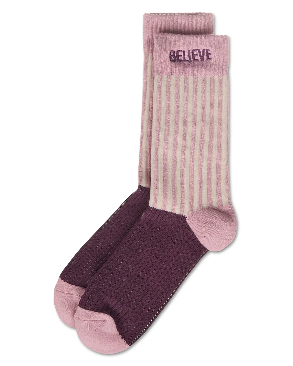 Women's Inspirations Embroidered Cuff Crew Socks