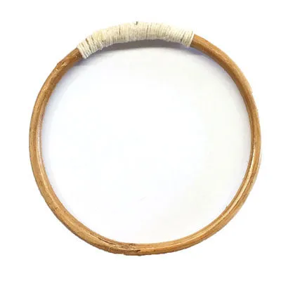Wooden Natural Rattan Hoop Ring Dreamcatcher Craft - 8"