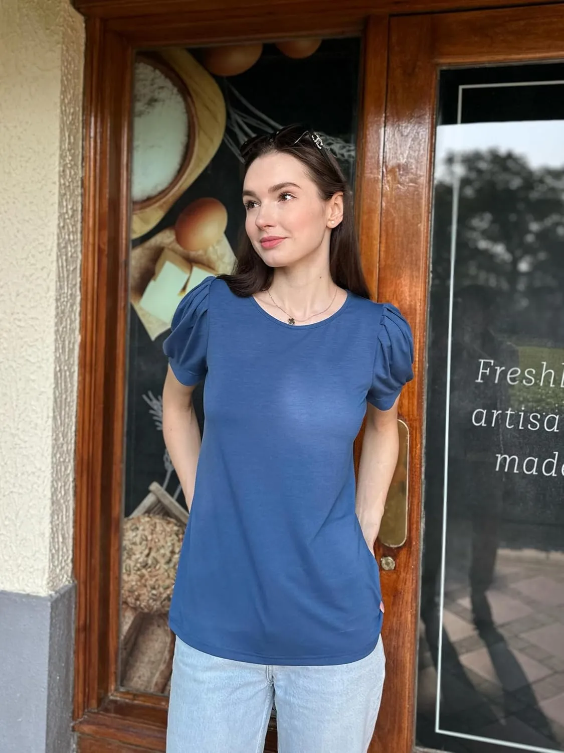 Zeagoo Women's T-Shirt Crew Neck Short Sleeve Tops (DE Only)